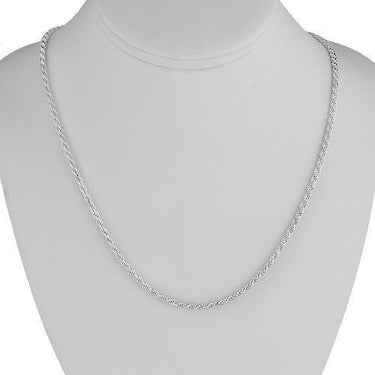 10K Yellow Gold Hollow Mens Rope Chain 3 mm